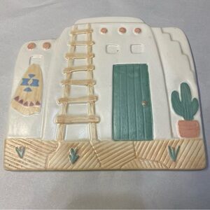 Taos Treasure Craft Ceramic Trivet Hand Painted Southwest Aztec Kitchen NWOT